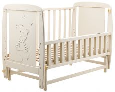 Ліжечко Babyroom Умка DUMO-02 маятник, відкидний бік бук слонова кістка